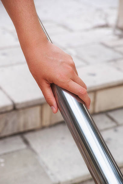 istock Woman hand on handrail 494944872