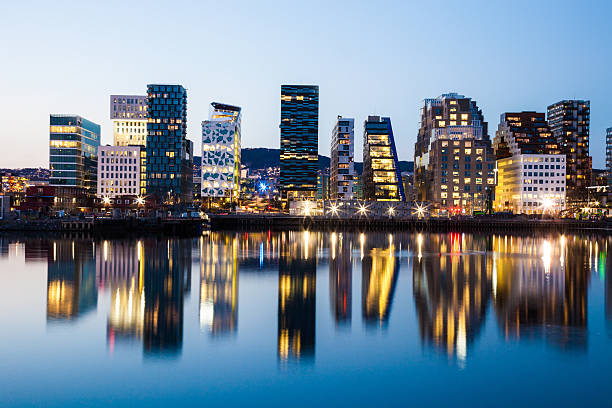 istock Modern office buildings in Oslo 494945404