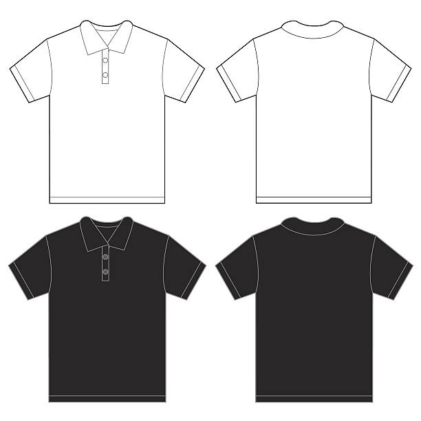 Blink ferry Microbe Black White Polo Shirt Design Template For Men Stock Illustration -  Download Image Now - Polo Shirt, Template, Vector - iStock