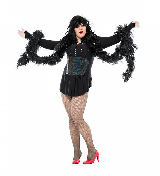 istock Actor Drag Queen Dressed as Woman Showing Emotions 494945584