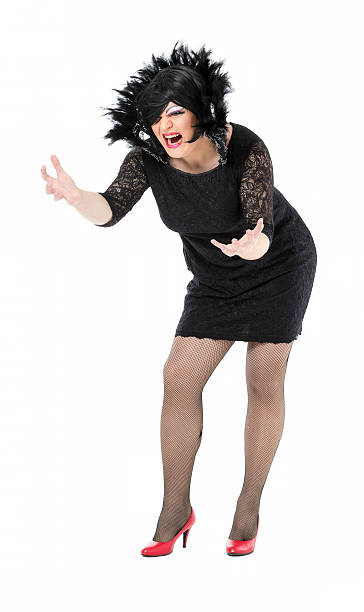 istock Actor Drag Queen Dressed as Woman Showing Emotions 494945642