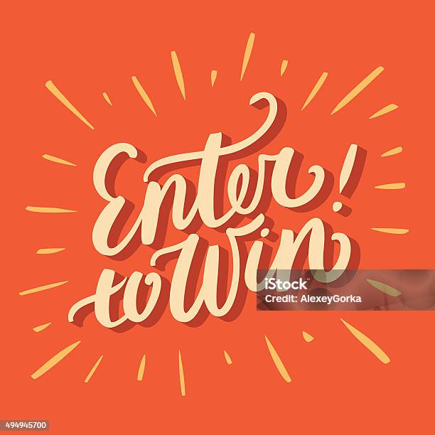 Enter To Win Stock Illustration - Download Image Now - Competition, Contest, Gambling