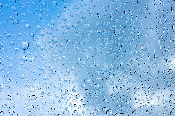 istock Drops of rain on glass , rain drops on clear window 494946498