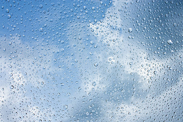 istock Drops of rain on glass , rain drops on clear window 494946506