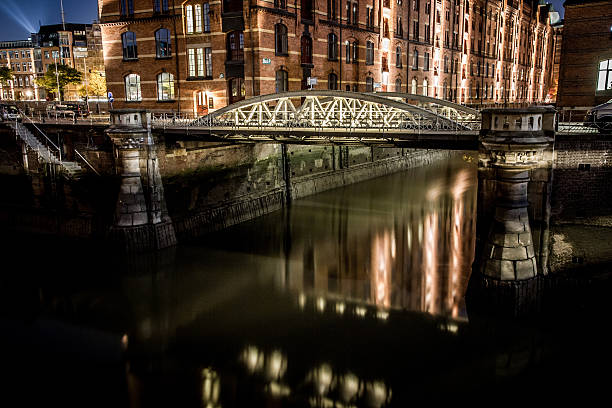 istock Speicherstadt Hamburg Night shot 494947650