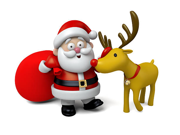 The Santa Claus and the Santa deer