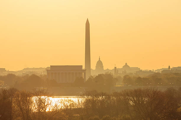 Washington DC skyline at sunrise