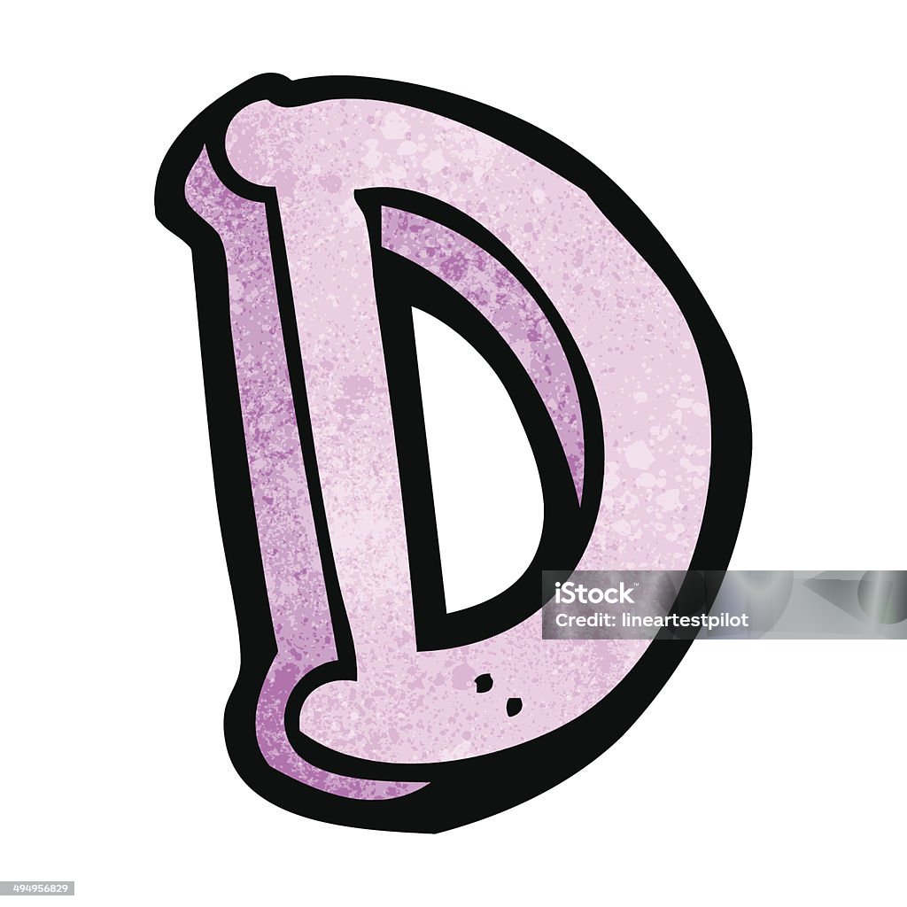 cartoon letter D Alphabet stock vector