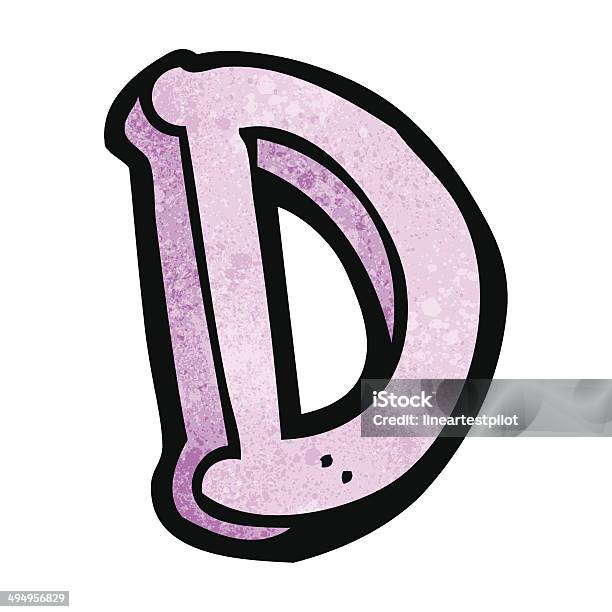 Cartoon Letter D Stock Illustration - Download Image Now - Alphabet, Bizarre, Cheerful