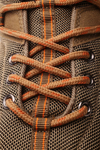 istock Closeup view of hiking boot, a vertical picture 494957118