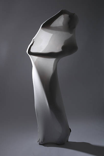 Fit Shapely Woman in Creative Light and Spandex Fabric