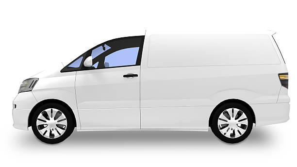 istock Blank White van / truck ready for branding 494960015