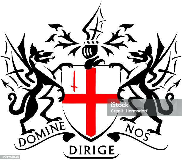 Coat Of Arms Of London Great Britain Stock Photo - Download Image Now - 2015, Capital Cities, Coat Of Arms