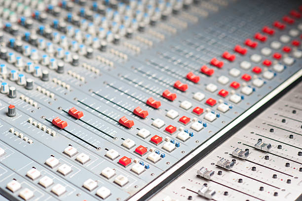 istock Detailed professional audio mixer 494961199