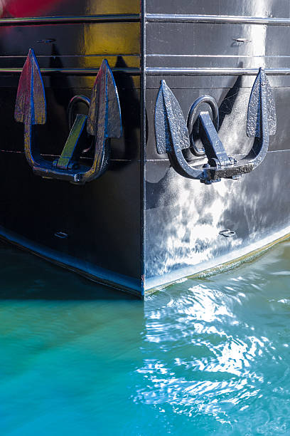 istock Prow of a boat with two anchors 494961280