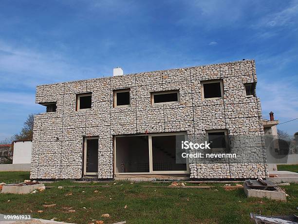 Stone House Stock Photo - Download Image Now - Architecture, Balcony, Blue