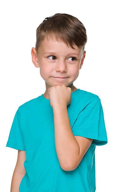 istock Smiling little boy in a blue shirt 494962380