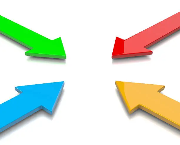 Photo of Convergent Colorful Arrows