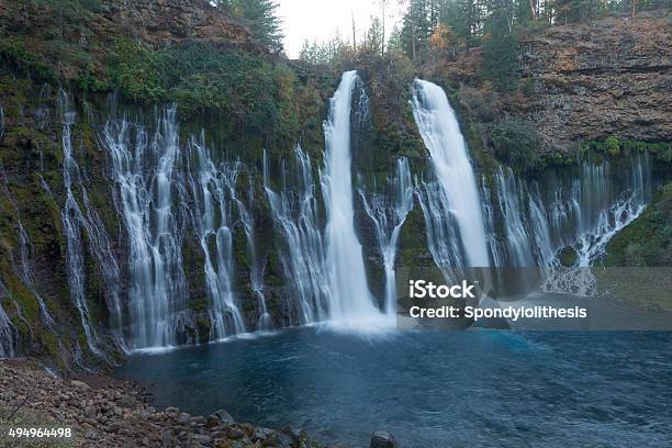 Macarthur Burney Falls In California Stock Photo - Download Image Now - Burney Falls, California, Cliff