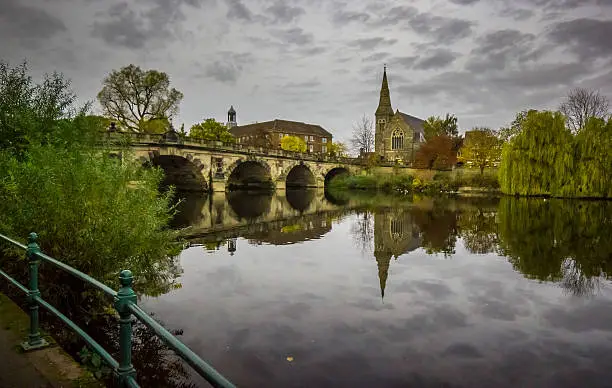 A view from the tow path on the river severn in Shrewsbury.