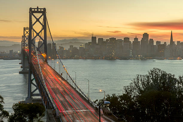istock Bay Bridge and San Francisco skyline at sunset 494971964