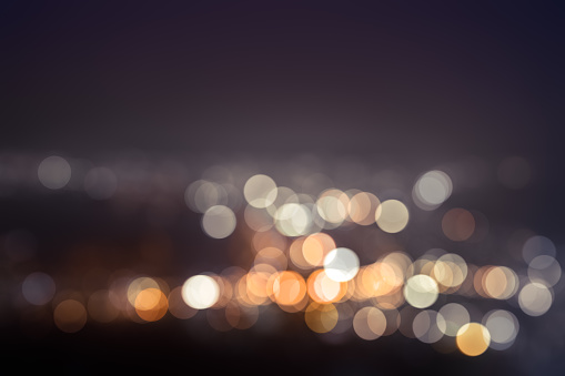 the night light blurry with bokeh from Hokodate mountain