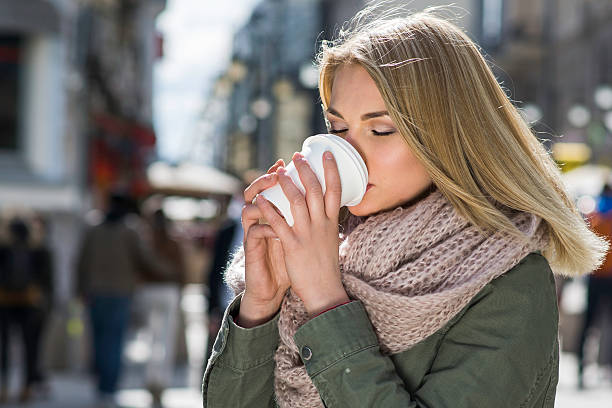 istock Hipster girl with cup of coffee 494976420