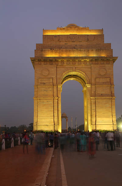 istock India Gate with lights at night, New Delhi, India 494976812