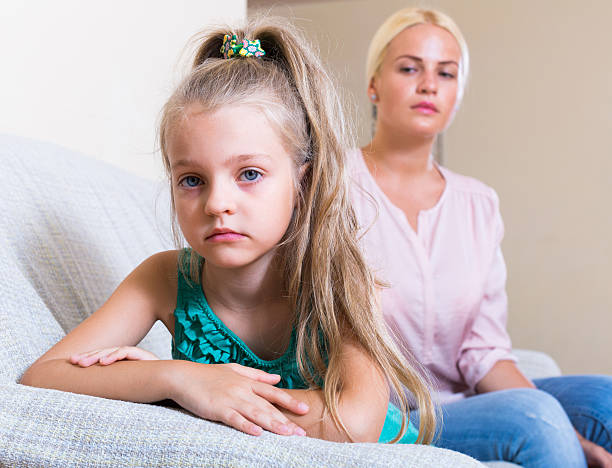 istock Woman and little daughter having quarrel 494977602