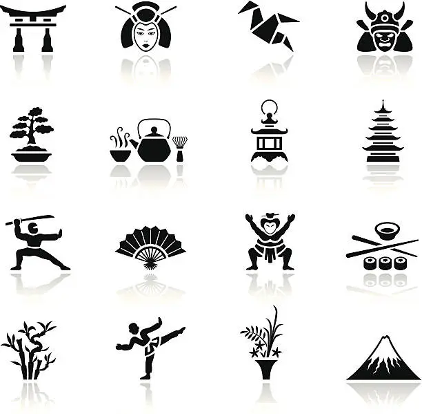 Vector illustration of Japanese Icon Set