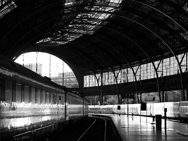 istock Trains awaiting departure 494978373