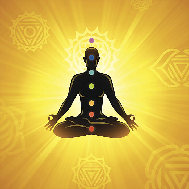 meditation hintergrund - vishuddha stock-grafiken, -clipart, -cartoons und -symbole