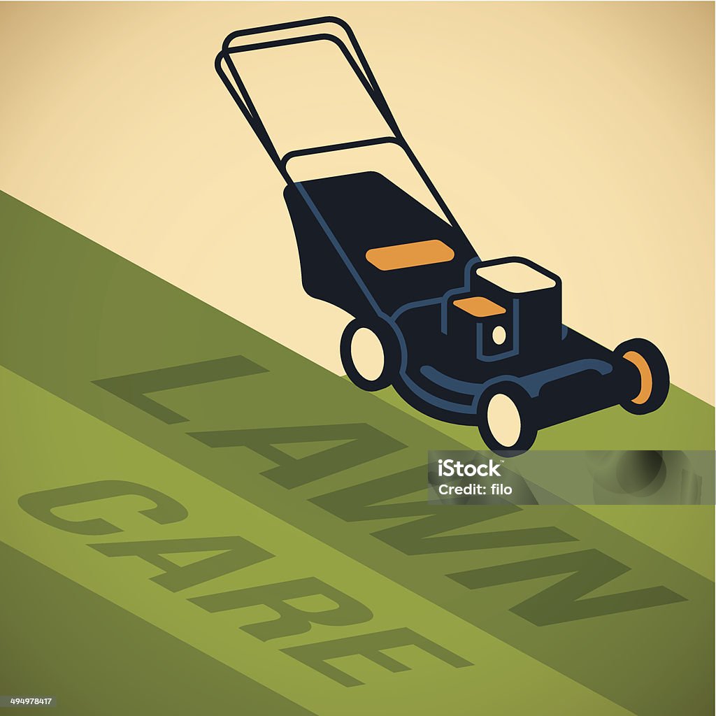 Lawn Care Lawn care lawnmower concept. EPS 10 file. Transparency effects used on highlight elements. Mowing stock vector