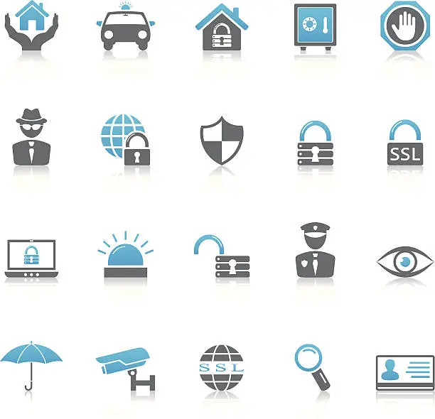 Vector illustration of security icons