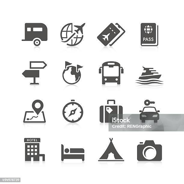 Travel Icon Set Unique Series Stock Illustration - Download Image Now - Icon Symbol, Travel, Tourism