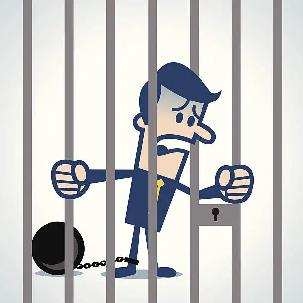 Vector illustration of Prisoner