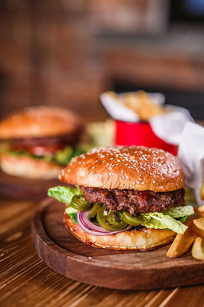 istock Closeup of home made burger 494979330
