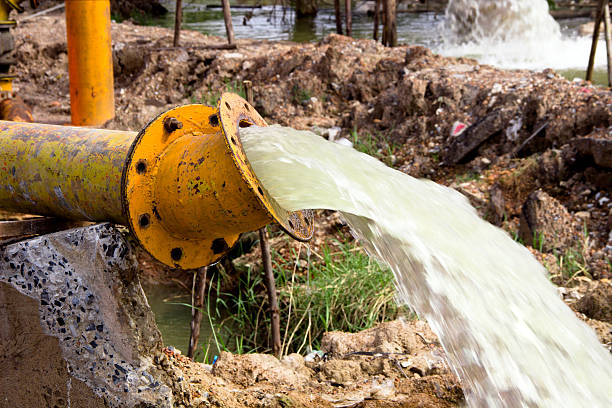 istock Pumped from the streets into the river close up 494980009