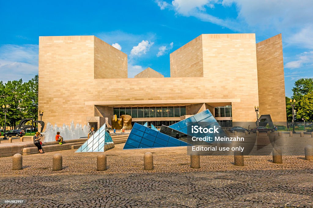 National Gallery of Art in Washington DC Washington, USA - July 14, 2010: The pyramid of the National Gallery of Art pictured in Washington DC. Established in 1937, it is one of the largest Art museum in USA. US National Gallery of Art Stock Photo