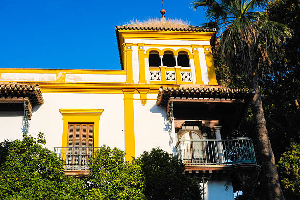 Typical house in Barrio Santa Cruz, Seville, Andalusia, Spain