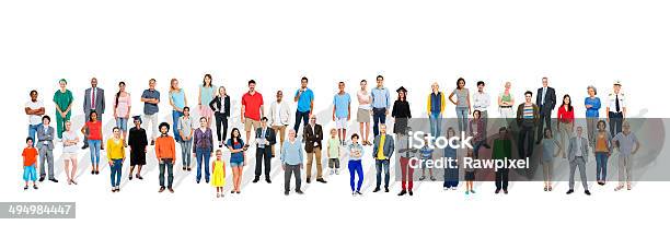 Large Group Of Multiethnic People With Various Occupations Stock Photo - Download Image Now