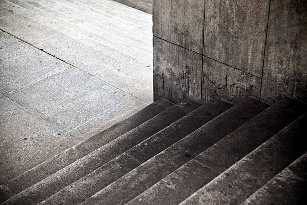istock Closeup of modern stone made stairs 494991450