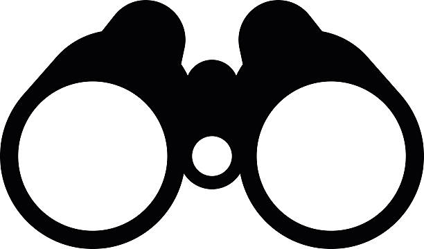fernglas field brille flache symbol - ausblick stock-grafiken, -clipart, -cartoons und -symbole