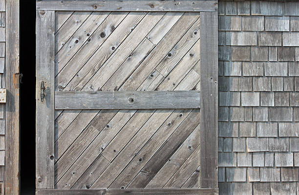 istock Wooden Barn Door Ajar 494992812