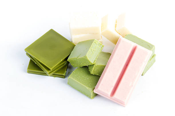 istock Group of green tea ,strawberry and white chocolate 494996462