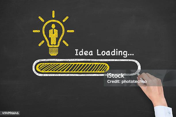 Human Resource Idea Concept Loading On Chalkboard Stock Photo - Download Image Now - Human Resources, Communication, Loading