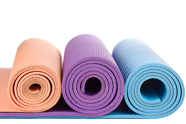 istock Yoga Mats and on white background 494998352
