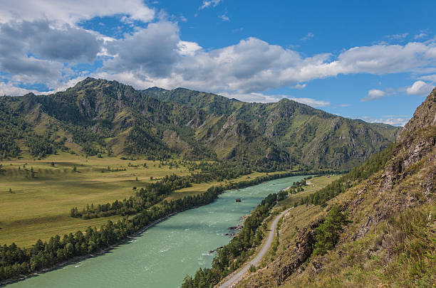 istock Turquoise river in the mountains 495004447