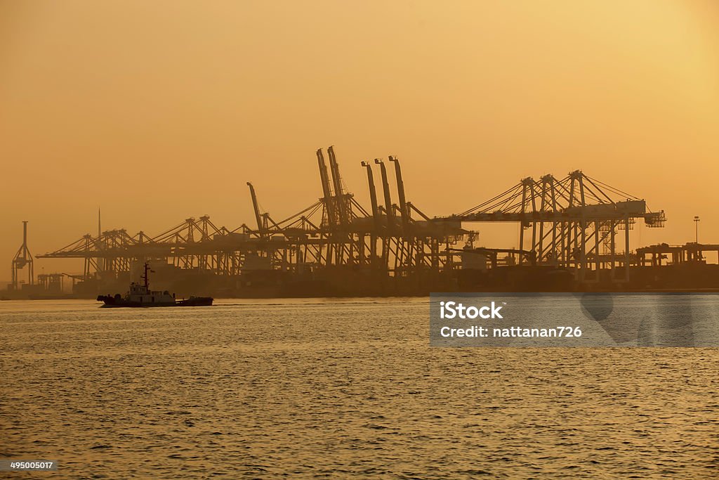 port Shipping port in Thailand. Business Stock Photo