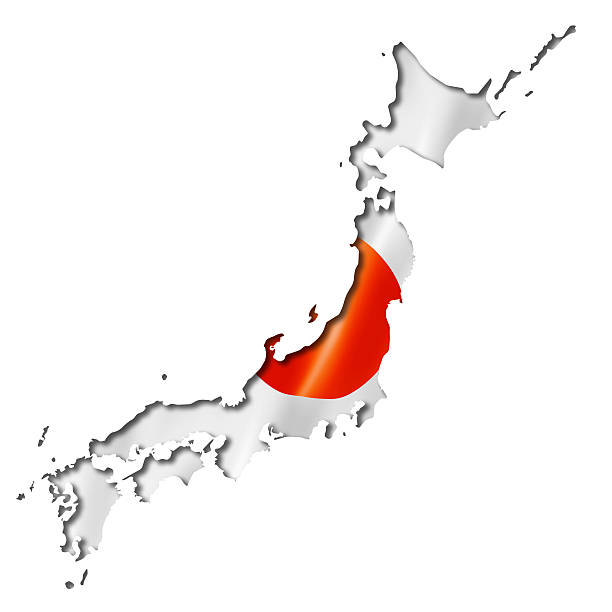 японский флаг карта - japan japanese ethnicity flag japanese flag стоковые фото и изображения